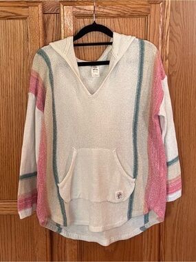 Buc-ee’s Beachy Hooded Sweater Pullover Small